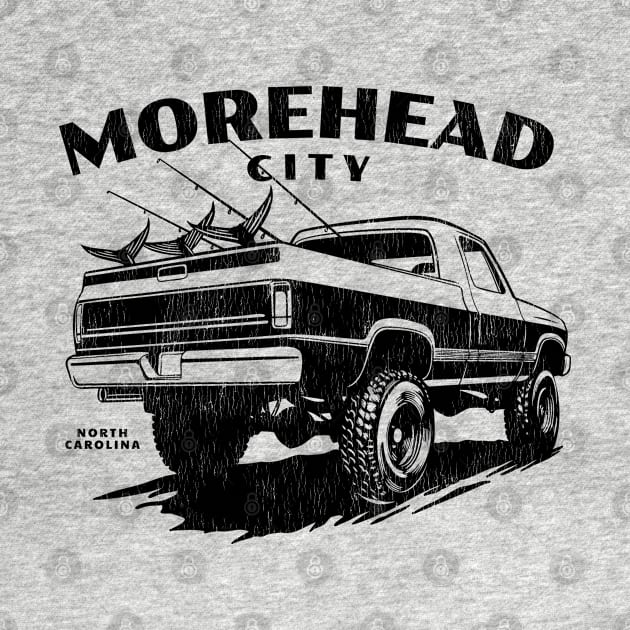 Morehead City, North Carolina Fishing Truck by Contentarama